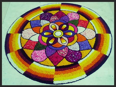She dressed in the traditional kasavu saree, and shows off the onam pookalam (flower 30. Onam 2017: Best and easy pookalam designs - Photos,Images ...
