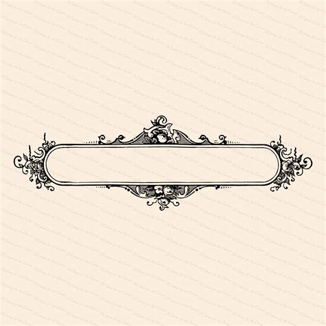Vintage Fancy Title Border Element With Roses Antique Etsy Page
