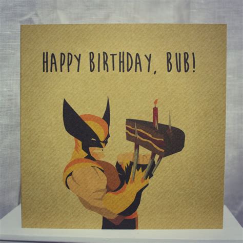 Wolverine Birthday Card By Itgoesding On Etsy