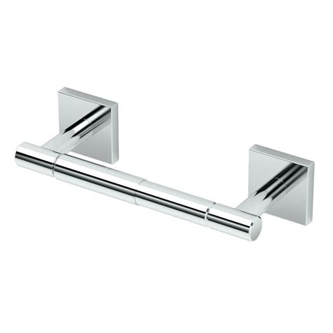 It will add a smooth, contemporary refinement to your space. Gatco Elevate Standard Double Post Toilet Paper Holder in ...
