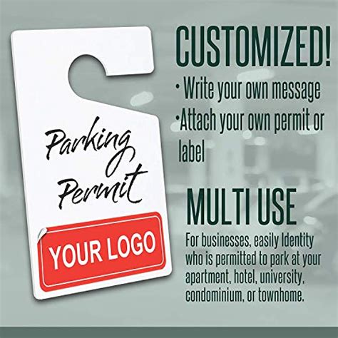 Buy Mess Hanging Parking Permit Hang Tag Permanent Or Temporary Car