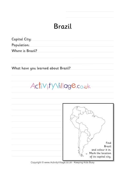 Brazil Worksheet