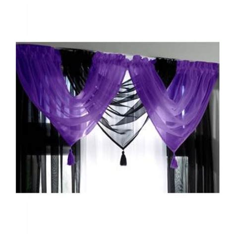 Plain Tassel Lilac Voile Curtain Swags Purple Curtains Gothic Home