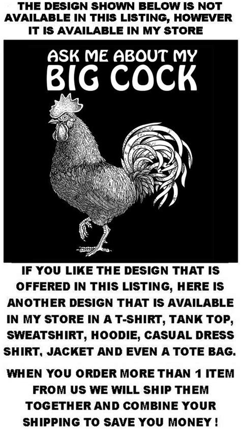 my big cock can do tricks giant rooster funny penis gag dark humor t shirt bc1 ebay
