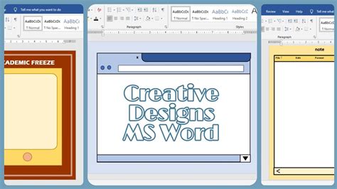 🗂️aesthetic Creative Design Ideas Using Microsoft Word For Projects
