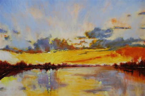 Sunrise Over Water Painting By Nidhi Bhatia
