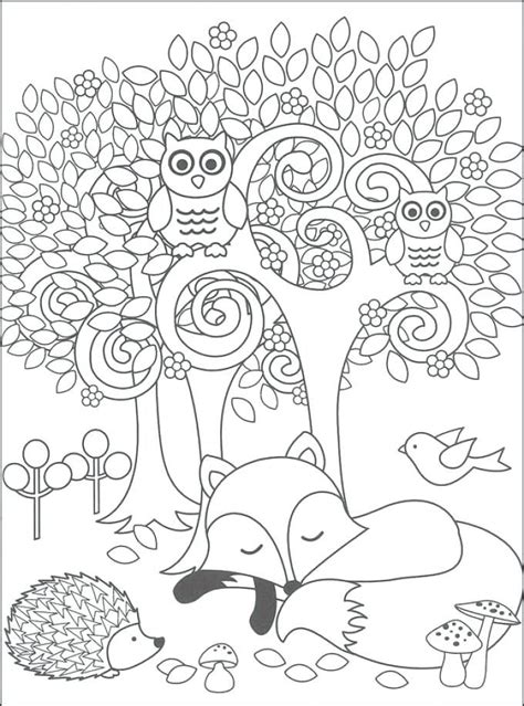 Woodland Animals Coloring Pages Woodland Animals Coloring Pages