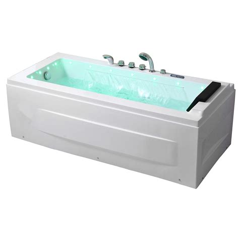 Buy Empava 67 Acrylic Whirlpool Bathtub Rectangular Alcove Waterfall Hydro Massage Waterair