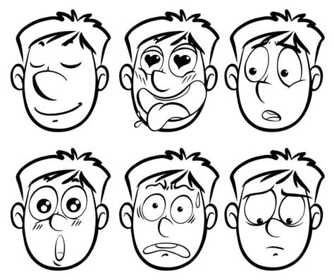 Different Facial Expressions On Man Eps Vector Uidownload
