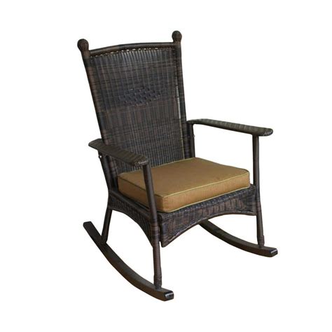 Tortuga Outdoor Portside Classic Dark Roast Wicker Rocking Chair