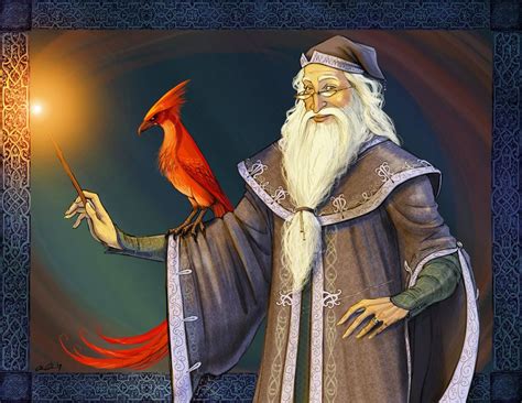 Albus Dumbledore And Fawkes The Phoenix Harry Potter Artwork Harry Potter Books Harry Potter