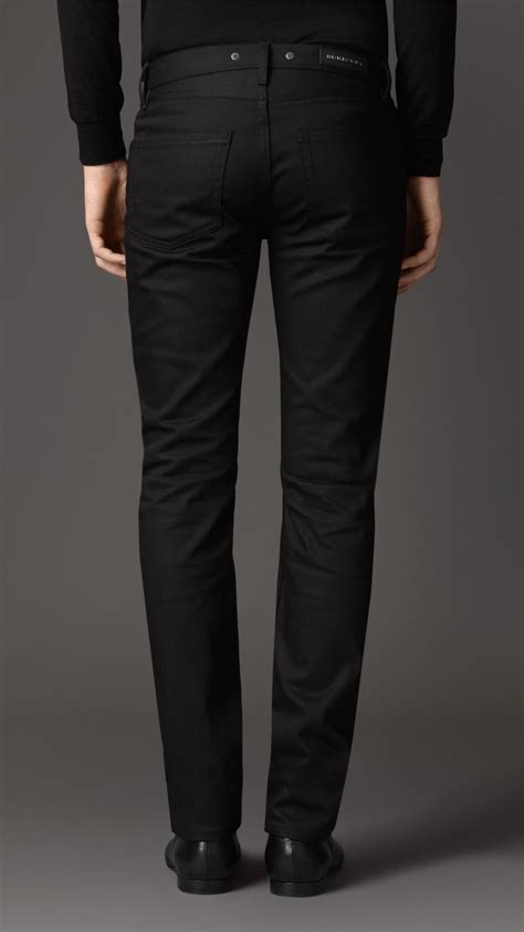 Burberry Steadman Black Slim Fit Jeans For Men Lyst