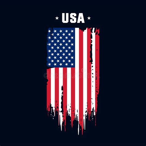 Bandera De Los Estados Unidos De América Ilustración Vectorial En