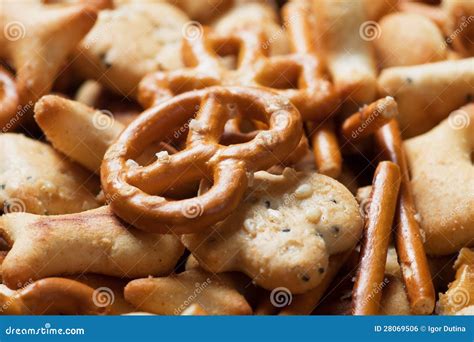 Pretzel And Cracker Salty Snack Stock Photo Image Of Eating Junk