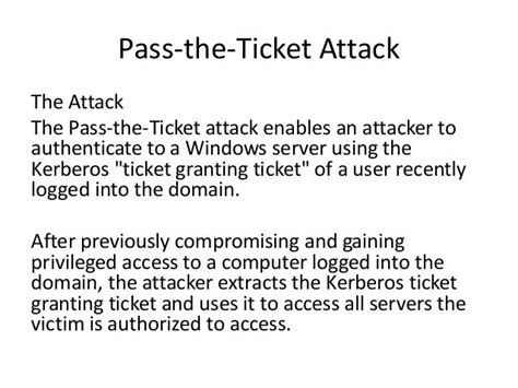 Golden Ticket Pass The Ticket Mi Tm Kerberos Attacks Explained