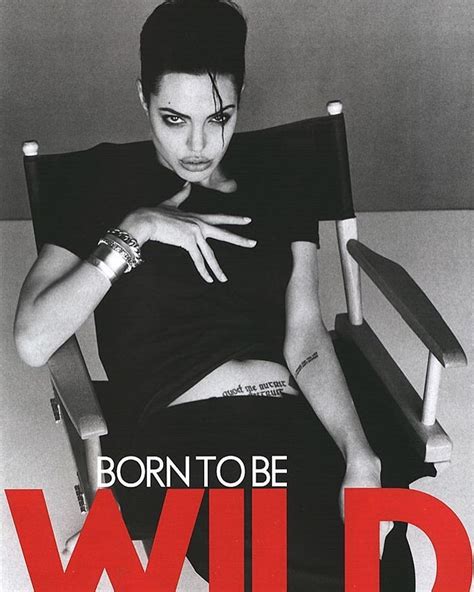 Angelina Jolie Born To Be Wild Elle Us June 2000 Photographed By