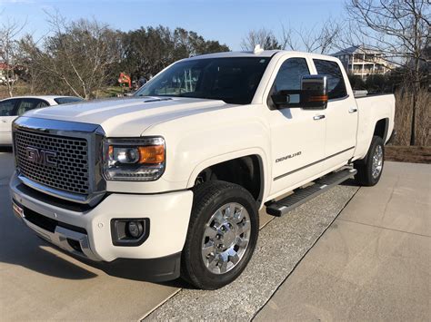 2017 gmc sierra 2500 hd denali crew cab, short bed, 6.6l lml duramax diesel, 6 speed allison, finished in summit white with loaded up black leather interior * navigation heated & cooled front seats back up camera bluetooth sunroof and. 2016 GMC 2500 Denali Duramax Diesel White - The Hull Truth ...