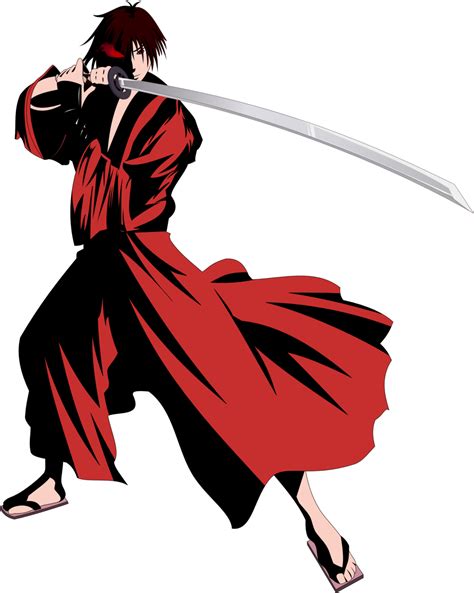 Gambar Samurai Dengan Naga Samurai Naga Anime Png Transparan Clipart