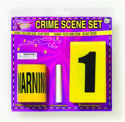 Crime Scene Kit 100ft Crime Scene Tape 5 Evidence Markers 1 Chalk
