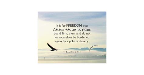 Galatians 51 For Freedom Christ Has Set Us Free Postcard