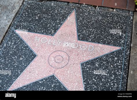 Hollywood Star On The Walk Of Fame Hollywood Boulevard Los Angeles La California Usa Stock