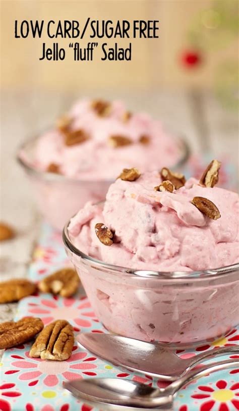 You won't believe how easy it is to make this keto friendly ice cream recipe. Low Carb/Sugar Free Jello Fluff Salad Recipe - Scattered ...