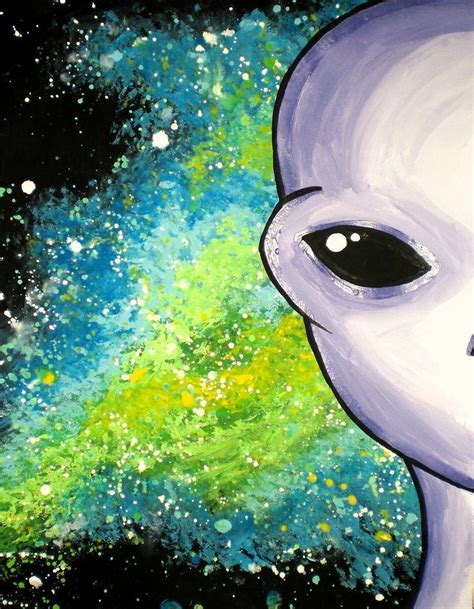 Alien Galaxy Galaxyart Space Trippy Artwork Rachelzombiesart
