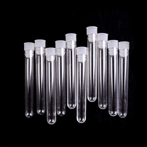 Transparent Laboratory Test Tubes With Lids Vial Sample Containers