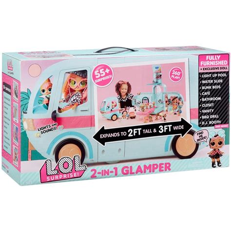 Lol 2 In 1 Glamper Fashion Camper With 25 Surprises Surprise Dolls Bus