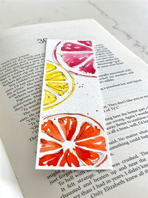 So let's celebrate watercolors today, with some super easy watercolor projects for kids. Original watercolour painting bookmark with citrus fruits ...