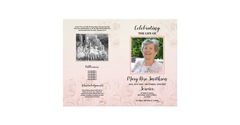 Funeral Order Of Service Celebration Of Life Flyer Zazzle