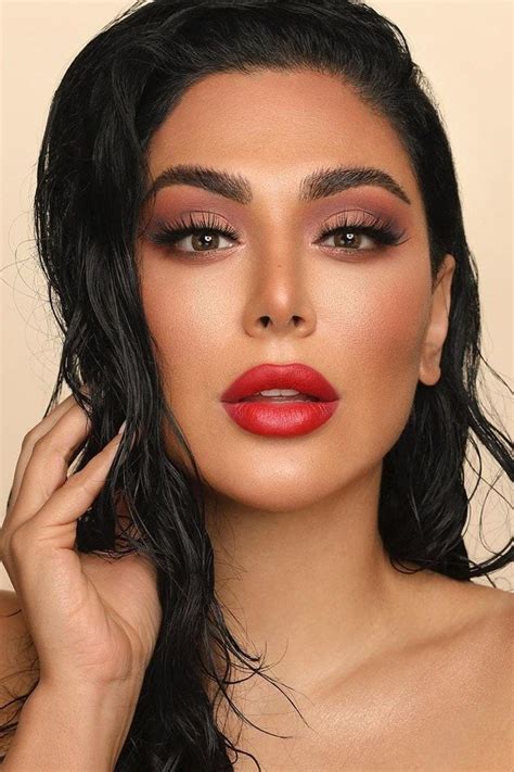 6 Things You Need To Know About Huda Kattans Skincare Routine British Vogue Red Lipstick