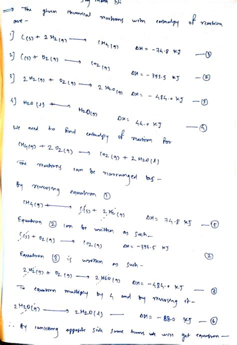 Hence The Reaction Enthalpy For The Overall Reaction Is 297 Kj 99 Kj 396 Kj