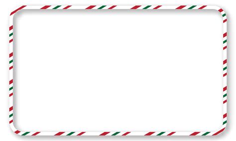 Candy Cane Frames Christmas Striped Border With Copyspace Rectangle