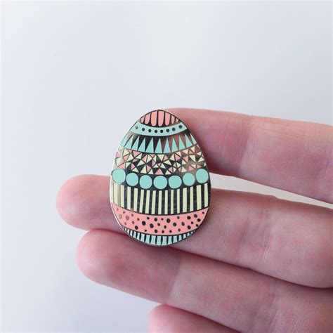 Easter Egg Enamel Pin Spring Enamel Pin Easter Lapel Pin Etsy