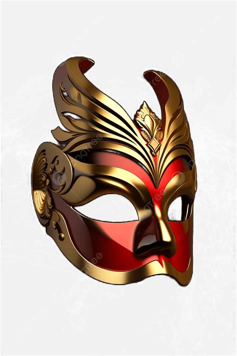 A Red And Gold Masquerade Mask Carnival A Red And Gold Gold