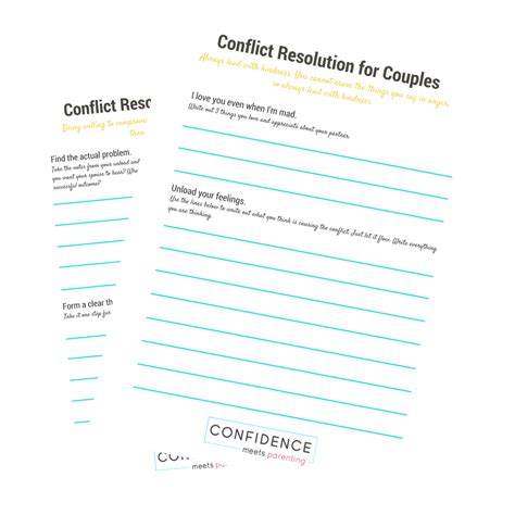 Conflict Resolution In Marriage With Printable Worksheet Cmp