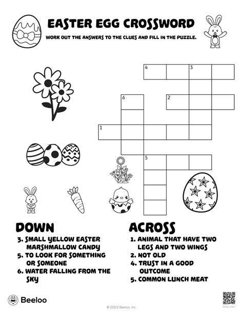 Easter Egg Crossword Beeloo Printable Crafts And Activities For Kids