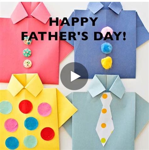 Easy Origami Shirt Fathers Day Card Origami Shirt Origami Easy How