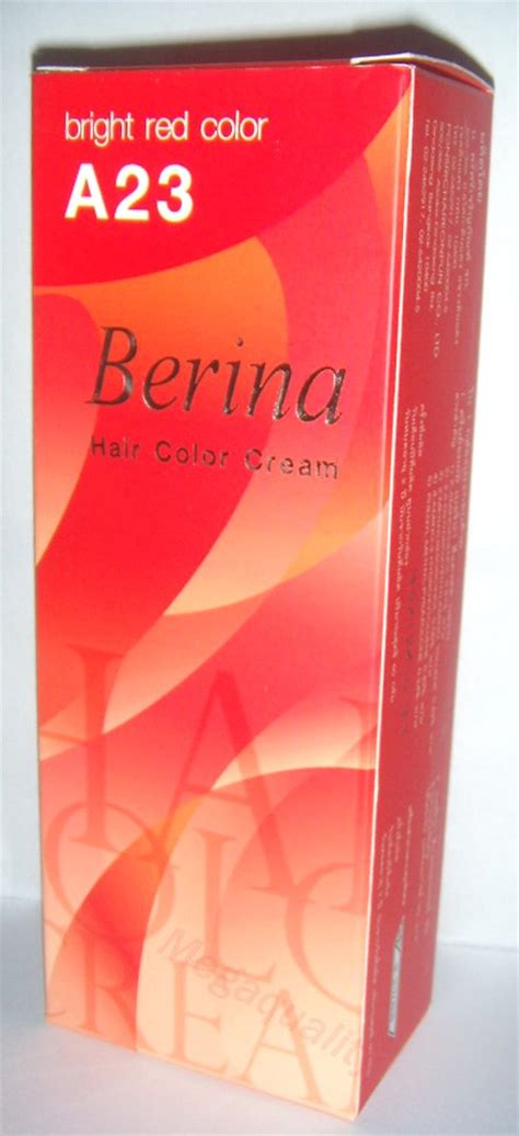 Berina Permanent Hair Dye Color Cream A23 Bright Red Ebay