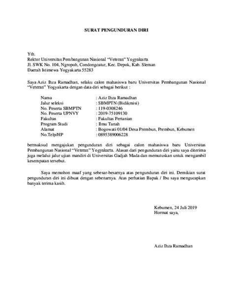 Fungsinya adalah untuk melegalkan status tanggung jawab di perusahaan dan persyaratan administratif. Contoh Surat Pengunduran Diri Perguruan Tinggi - Download Kumpulan Gambar