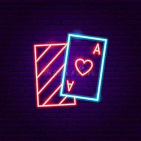 Playing Card Neon Stock Illustrations 1034 Playing Card Neon Stock