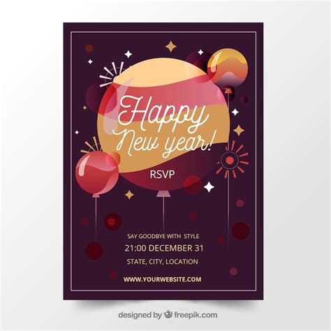 Free Vector New Year Celebration Party Banner