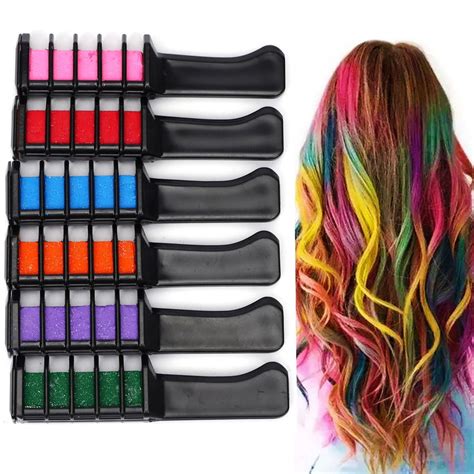 Temporary Hair Chalk Color Comb Dye Kits Disposable Cosplay Party Hairs