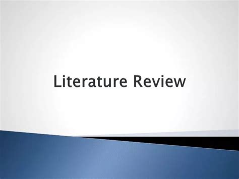 Ppt Literature Review Powerpoint Presentation Free Download Id3662930