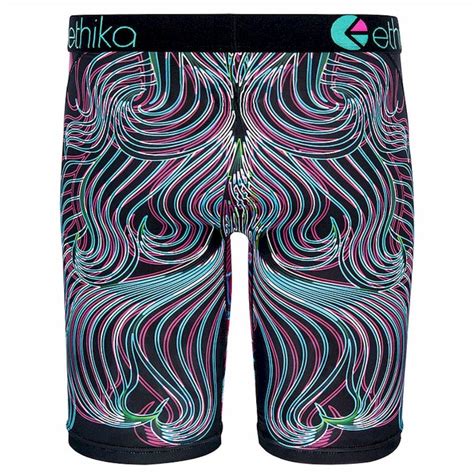 Ethika Mens The Staple Fit Electric Dream Long Boxer Briefs Underwear