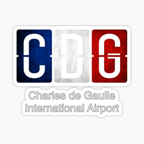 Cdg Charles De Gaulle International Airport Sticker For Sale By
