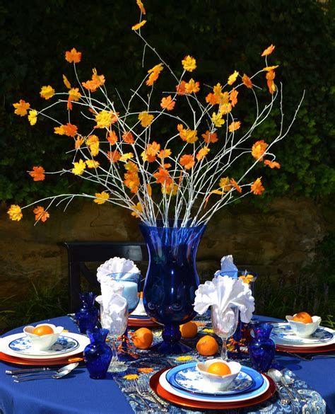 Cobalt Blue And Orange Table Ideas Liz Bushong