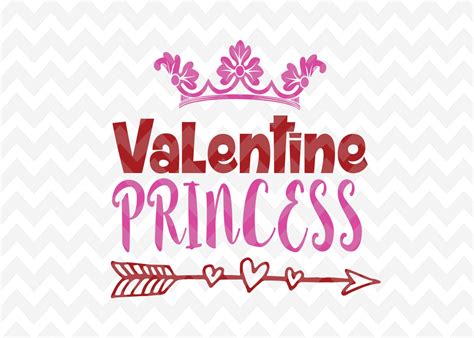 Valentines Day Svg Princess Svg Baby Girl Vector Cutting File Png
