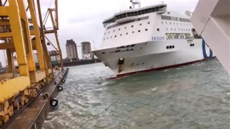 Ferry Slams Into Crane In Barcelona Port Sparking Fire In Shocking Video Fox News